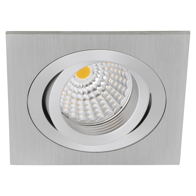 Einbauleuchte HV 90x90mm schwenkbar Aluminium
230V/GU10 /35-50W/ As=80
Schnappverschluss