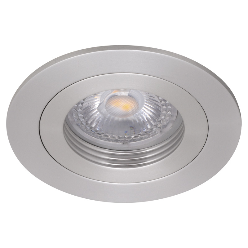 Einbauleuchte 80mm Alu satin
mit Schnappverschl. für Retrofit As=70mm IP20