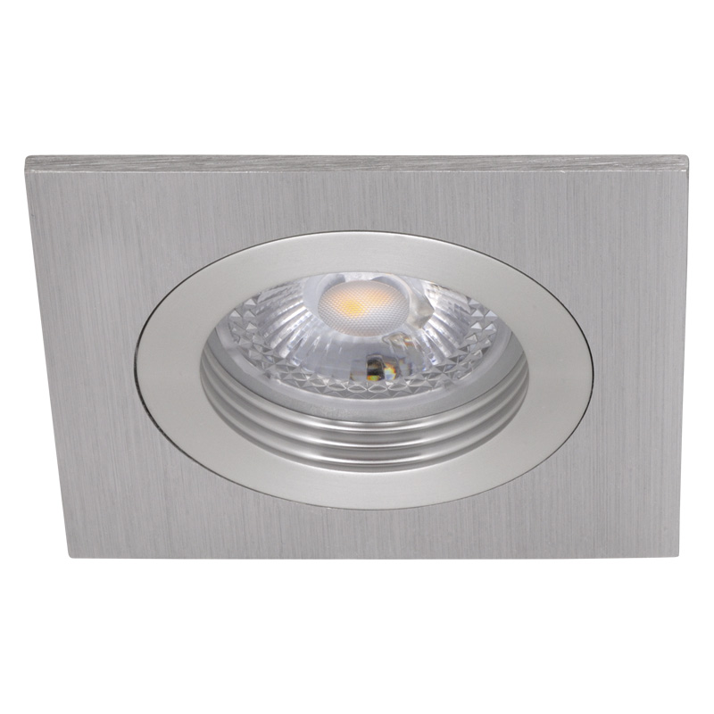 Einbauleuchte 80x80mm alu satin
mit Schnappverschl. für Retrofit As=70mm IP20