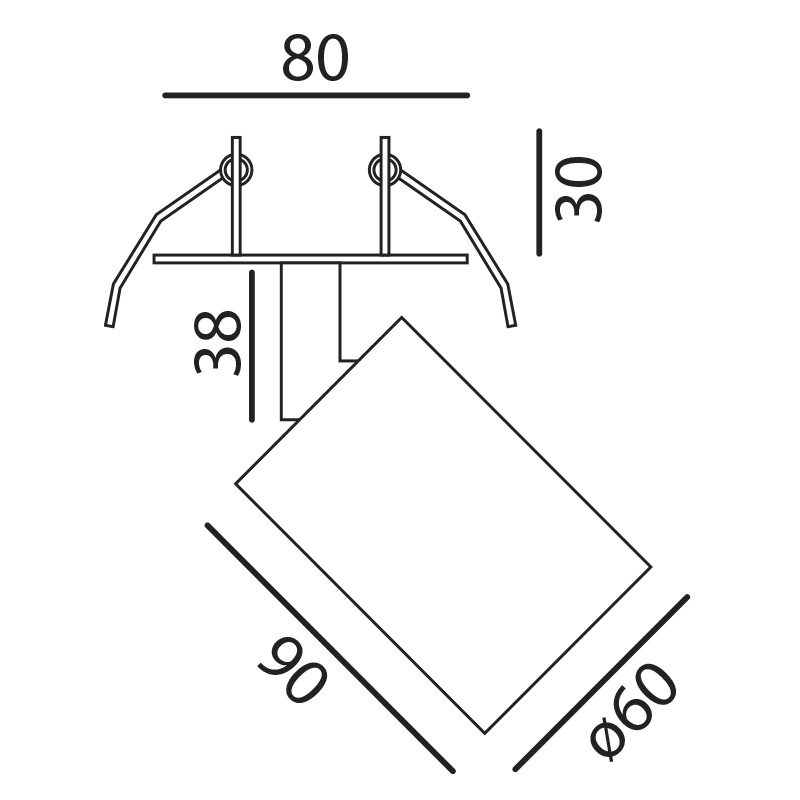 Anbaustrahler Tube-In mit Einbaumodul weiss matt
DC 2700K 350mA 12.2W 1456Lm D=60 L=90 - Image 2