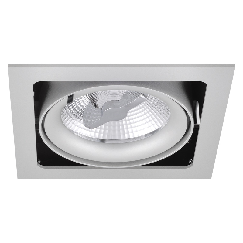 Einbauleuchte Kardanisch QR111 50W weiss
230V max. 100W G53 L=170x170 H=126 IP20