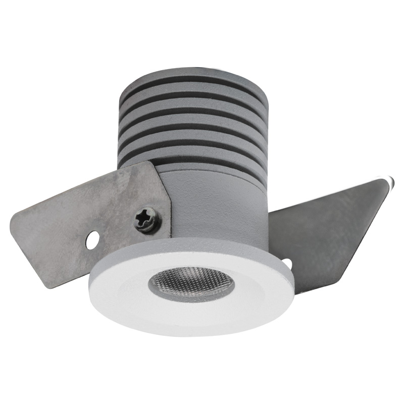 Einbau Mini-Lichtstrahler Led 3W 30° weiss matt
DC/12V 2700K 84Lm D=32mmDA=28 ET=40 IP20