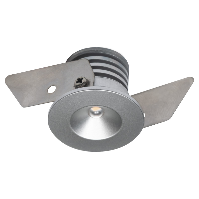 Einbau Mini-Lichtpunkt Led 1.2W weiss matt
DC/12V 2700K 60Lm D=32mm DA=28 ET=30 IP20