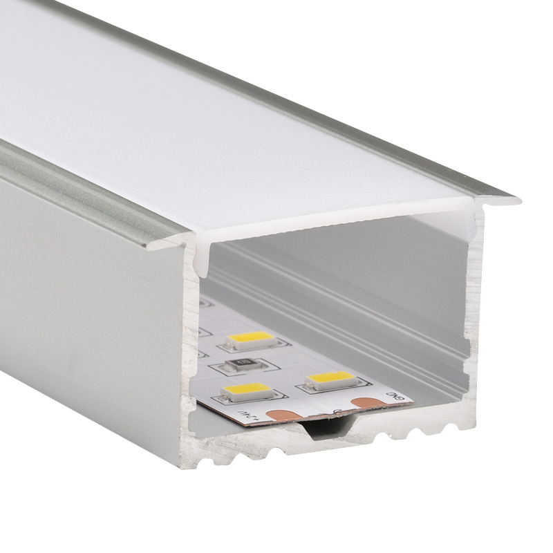 Einbauprofil INTRO B für LED alu eloxiert
B=43.8mm ohne Laschen B=34.8mm H=25mm L=2000mm