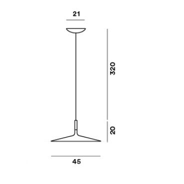 Pendelleuchte Aplomb Large 12W grau
240V 2700K 1279lm D=45 H=20cm / IP20 - Image 2