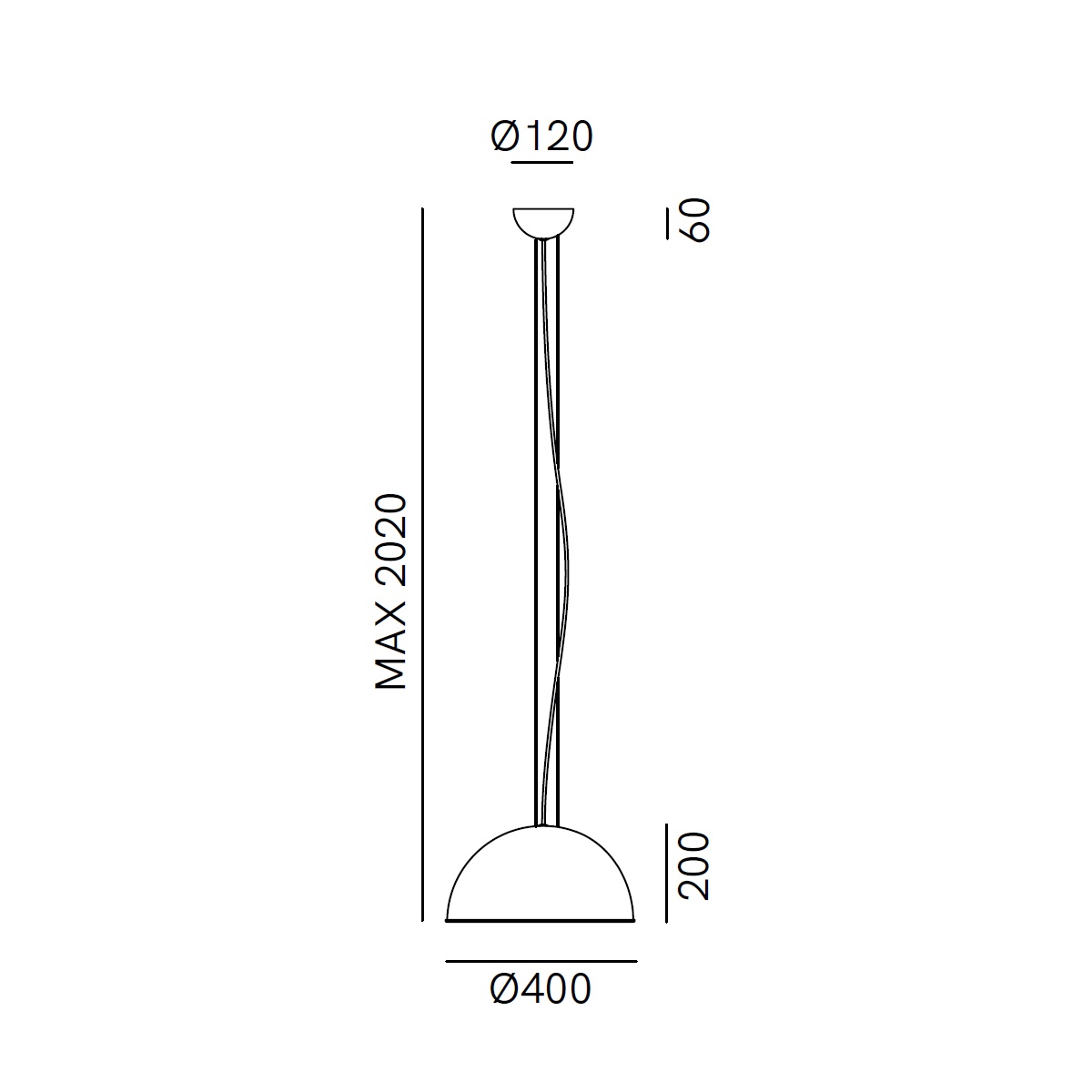 Pendelleuchte Galileo D=400mm Ferro/Blattgold
230V/ E27 15W H=200mm IP20 - Image 2