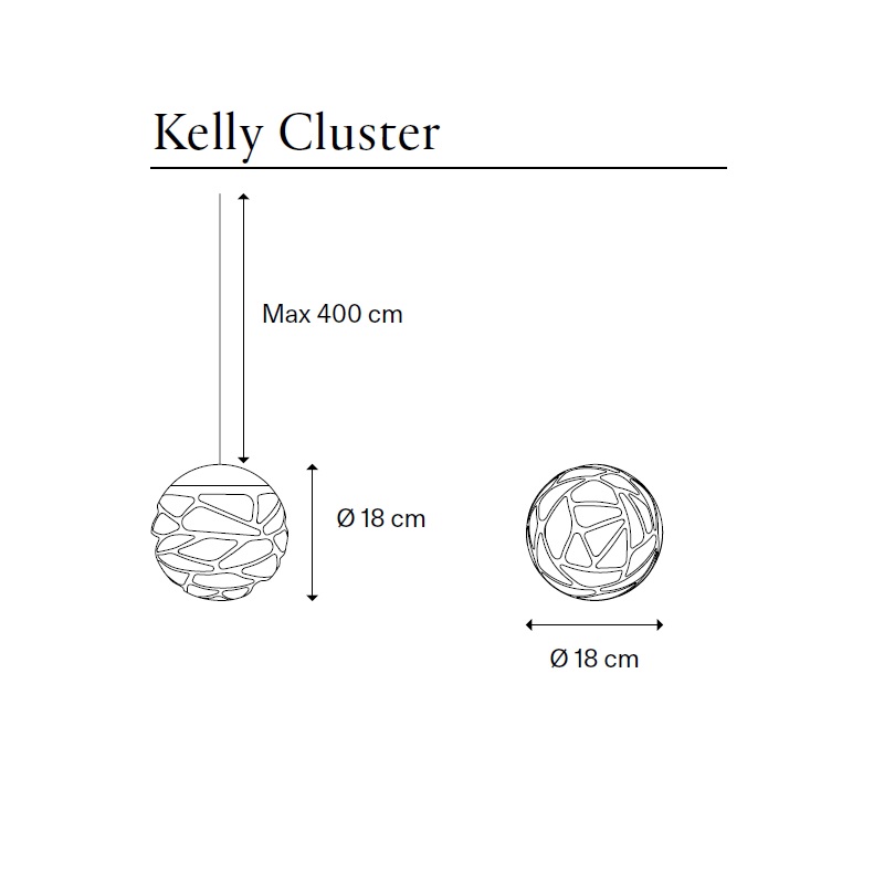 Pendelleuchte Kelly Cluster schwarz matt
DC 350mA 7W 2700K 1280lm D=18 / IP20 - Image 2