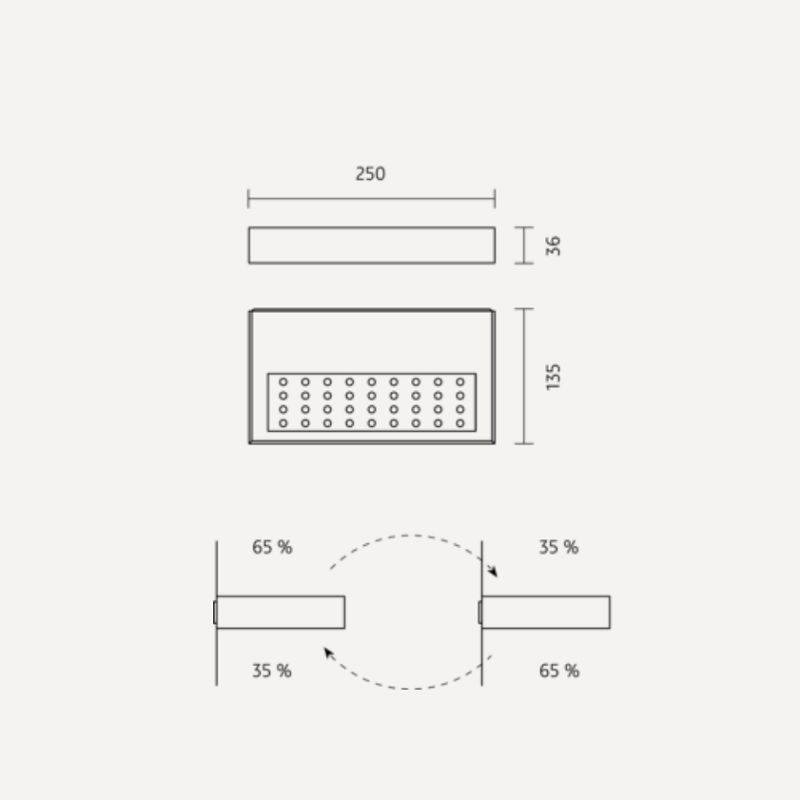 Wandleuchte Air Maxx Led 250 20W chrom
230V/DC Konverter24V L=250 T=130 H=34 3000°K - Image 2