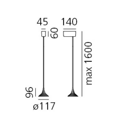 Pendelleuchte Unterlinden LED messing
230V 7.5W 3000K 359lm IP20 D117mm Länge max 1600mm - Image 2