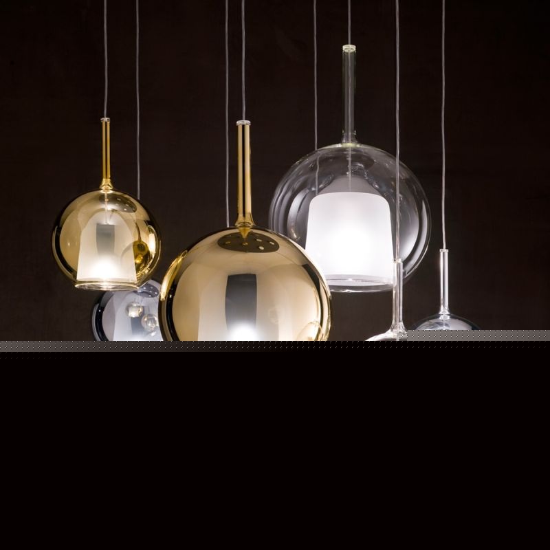 Pendelleuchte GLO large D=380 bronze
230V/E27/10W LED Glas farbig