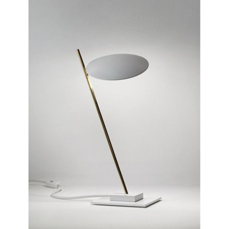 Tischleuchte Lederam T1 LED 17W/2700°K Weiss/Satin
230V/1441lm H=41cm base 15x15 cm