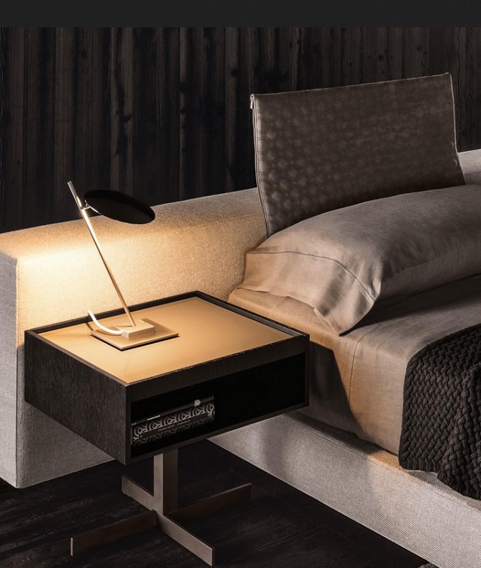 Tischleuchte Lederam T1 LED 17W/2700°K Weiss/Satin
230V/1441lm H=41cm base 15x15 cm - Image 4