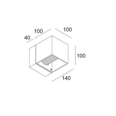 Wandleuchte Sonar 101 HP Ano
230V/G9 max. 60W IP 54
H= 100 / B= 100 / T=141 - Image 2