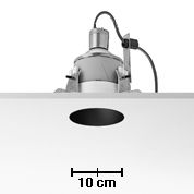 Einbaustrahler Diameter Kap fixed 50W QT weiss
GY6.35 max 50W D=105 12V