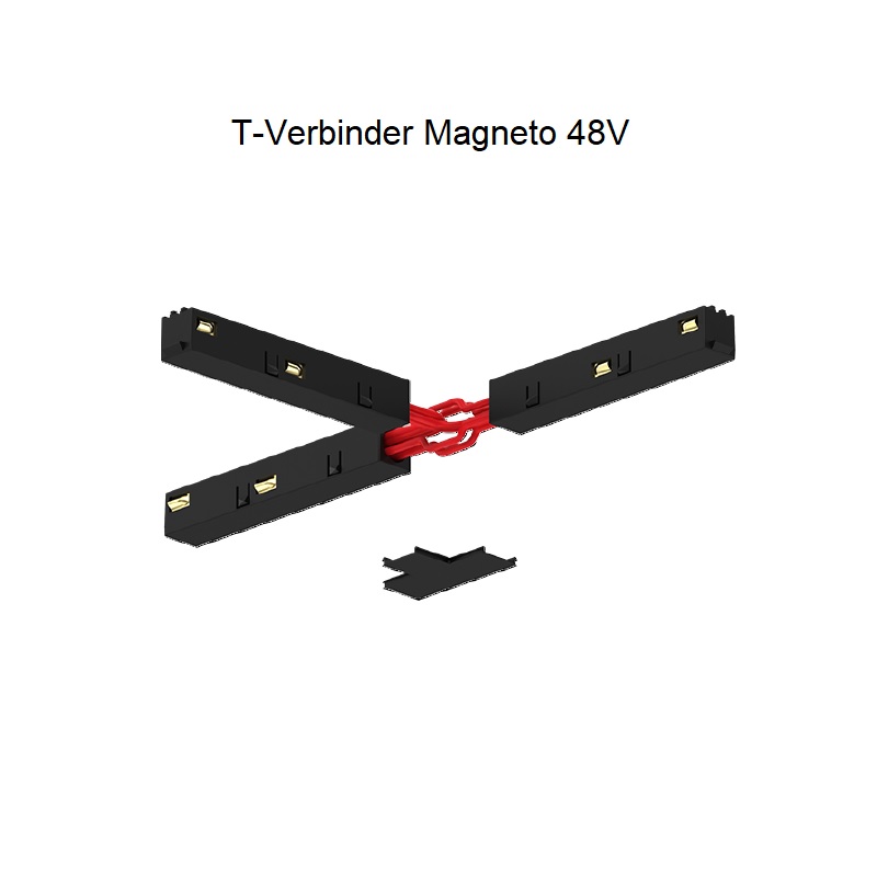 Elektrischer T- Flex-Verbinder Stromschiene Magneto weiss
DC 48V 15A L=278 x147mm  IP20