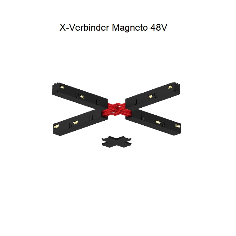 Elektrischer X- Flex-Verbinder Stromschiene Magneto schwarz
DC 48V 15A L=278 x278mm/ IP20