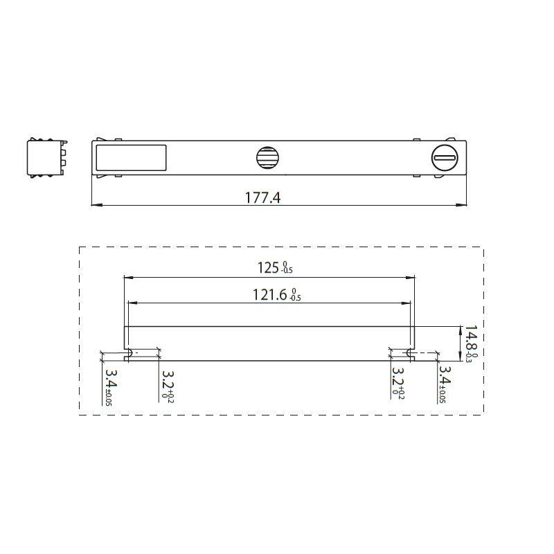 Stromschienen Adapter f.Pendel-Strahler Magneto weiss
DC 48V / L=177.4mm B=17 / IP20 - Image 2