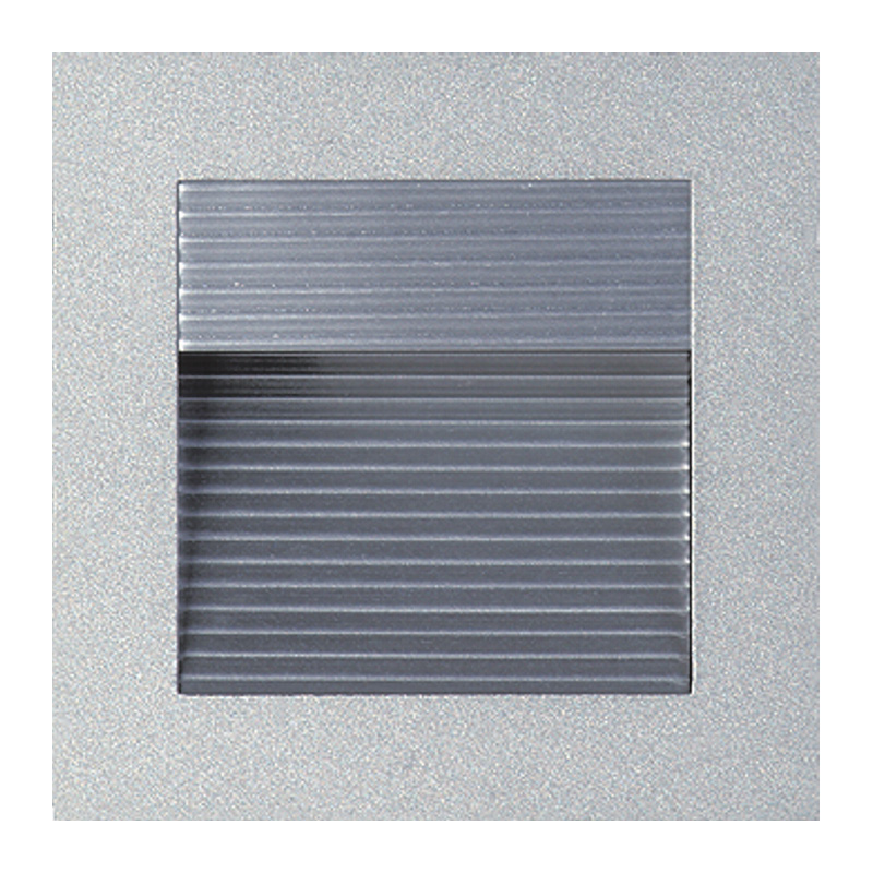 Wand-Einbauleuchte 90x90mm asymmetrisch 25W silberfarbig
230V G9 max.1x2W AS=76x76 ET=30