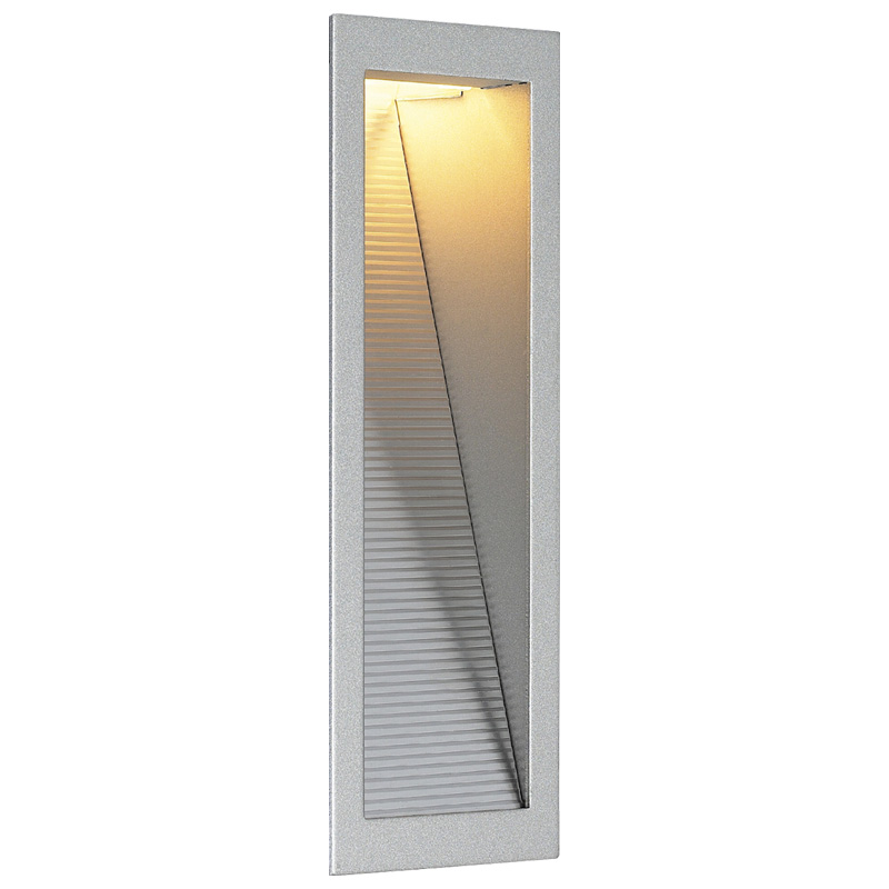 Wand-Einbauleuchte HV 80x236mm silberfarig
230V G9 max.1x40W AS=70x225 ET=78