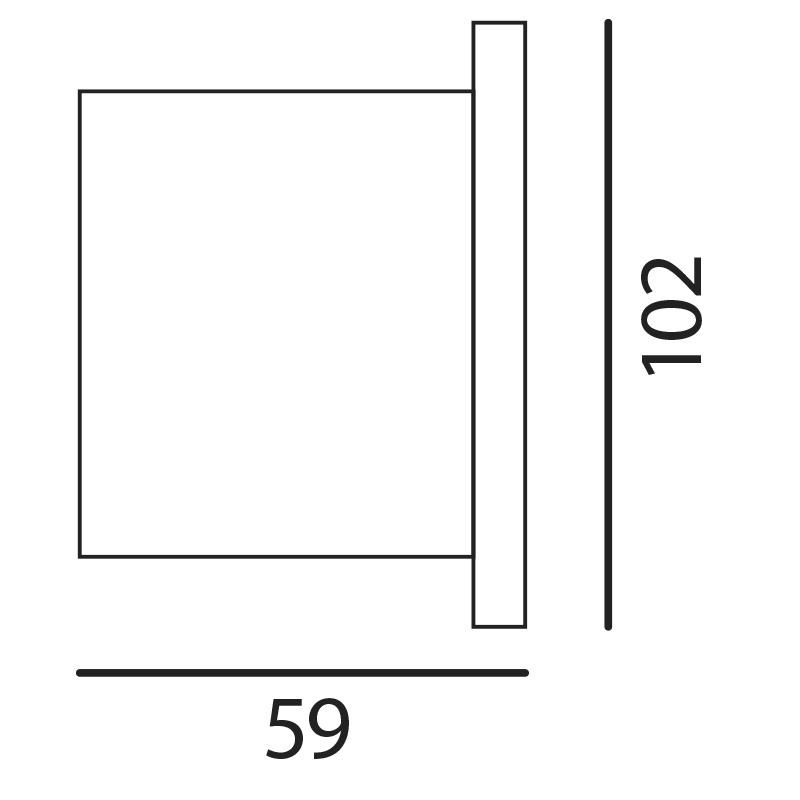 Wandeinbauleuchte 5571 LED 1x3W IP65 silbergrau
230V/1x3W 700mA / 163 Lm /3000°K CREE Led - Image 2