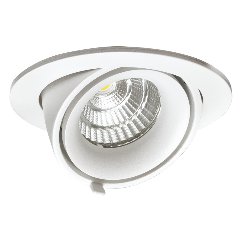 Einbaustrahler dreh-schwenkbar LED 9.3W silber
DC 500mA 3000K 870lm CRI90 D=105mm H=55mm