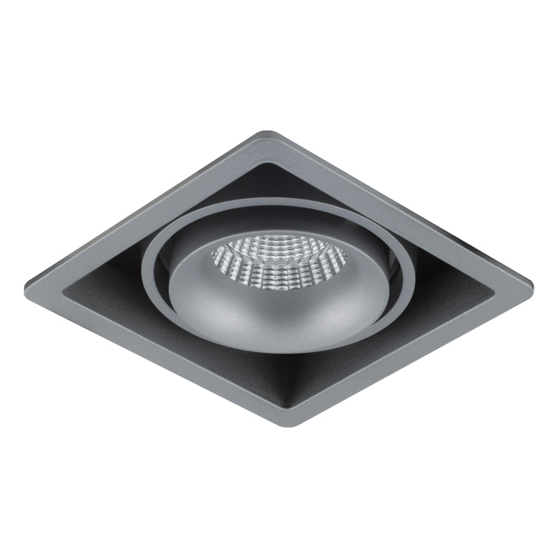 Einbauleuchte LED 1x9.3W 2700°K weiss/schwarz 45°
230V/24V/500mA DC/L=105x105 H=90