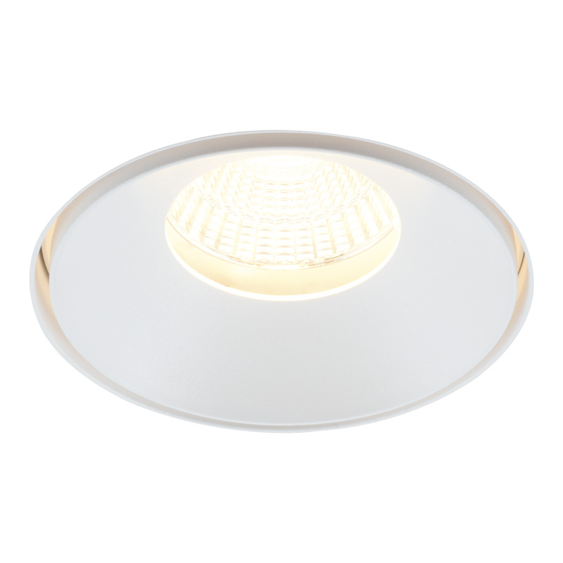 Einbaustrahler randlos LED 9.3W 2700K weiss matt
500mA DC 705lm CRI90 / D=90 /  IP20