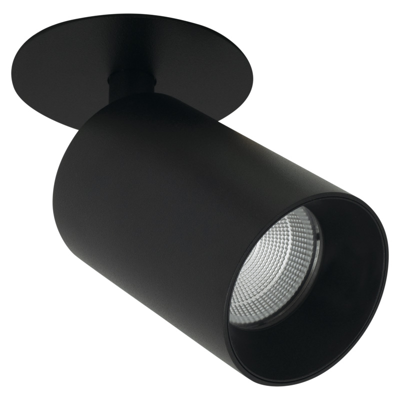 Anbaustrahler Tube-In mit Einbaumodul  schwarz
DC 3000K 350mA 12.2W 1525Lm D=60 L=90
