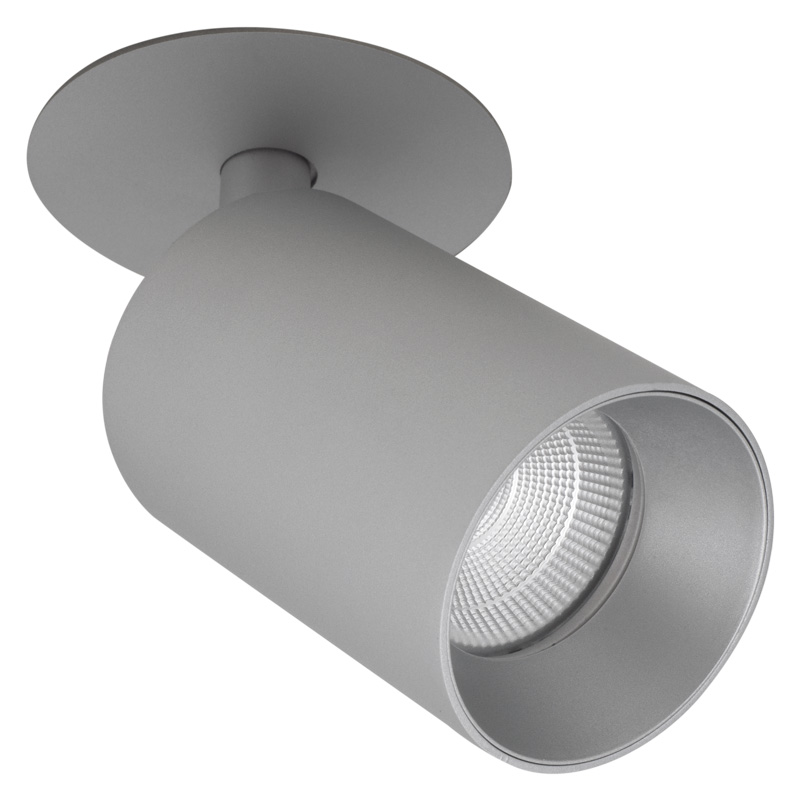 Anbaustrahler Tube-In mit Einbaumodul silbergrau
DC 2700K 350mA 12.2W 1456Lm D=60 L=90
