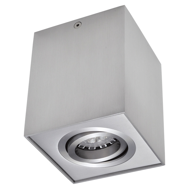 Aufbaustrahler Kono III schwenkbar 30° alu sat.
max. MR16 50W/GU10 96x96mm H=120mm