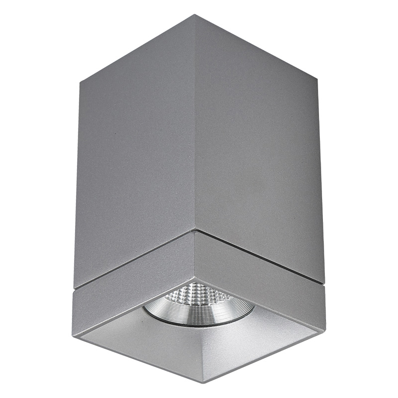 Deckenstrahler Quby Outdoor 36° starr silberfarbig
240V/9.2W 2700K B=75x75 H=124 IP65