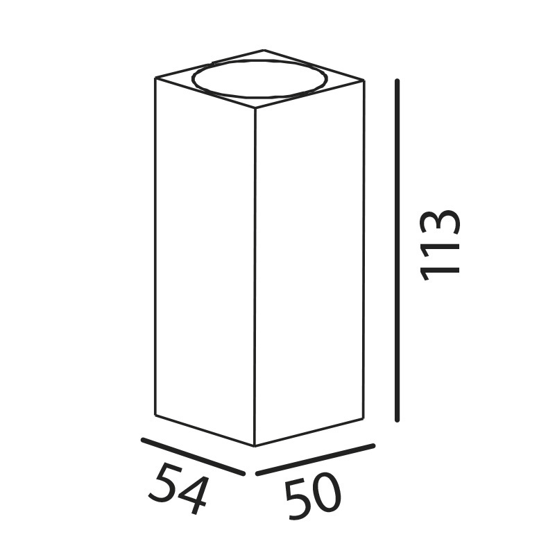 WandleuchteTOX II LED up down 2x3W 14°-38°dunkelgrau
230V 2700K 350mA L=50x50 H=120 IP65 - Image 2