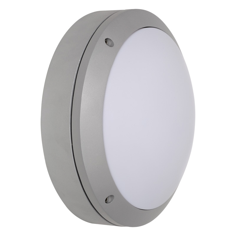 Wand- Deckenleuchte Circular 14W IP65 silbergrau
240V 3000K 1500lm D=264 H=102