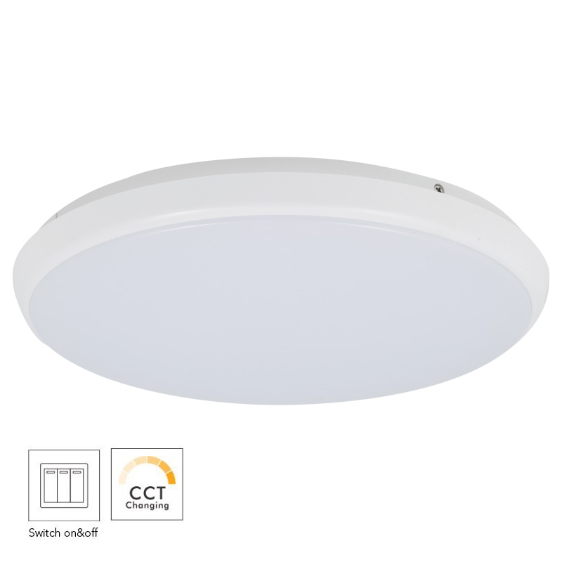 Anbauleuchte LED Circo 12W 3000°K weiss opal
240V 980-1010lm CRI90 D=250 H=42mm IP54
