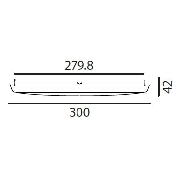 Anbauleuchte LED Circo 18W weiss opal
240V 1515-1620lm CRI90 D=300 H=42mm IP54 - Image 2