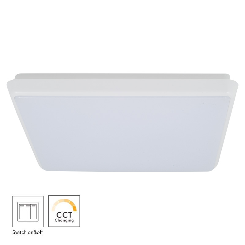 Anbauleuchte LED Quadro 12W weiss opal
240V 980-1010lm CRI90 250x250 H=42mm IP54