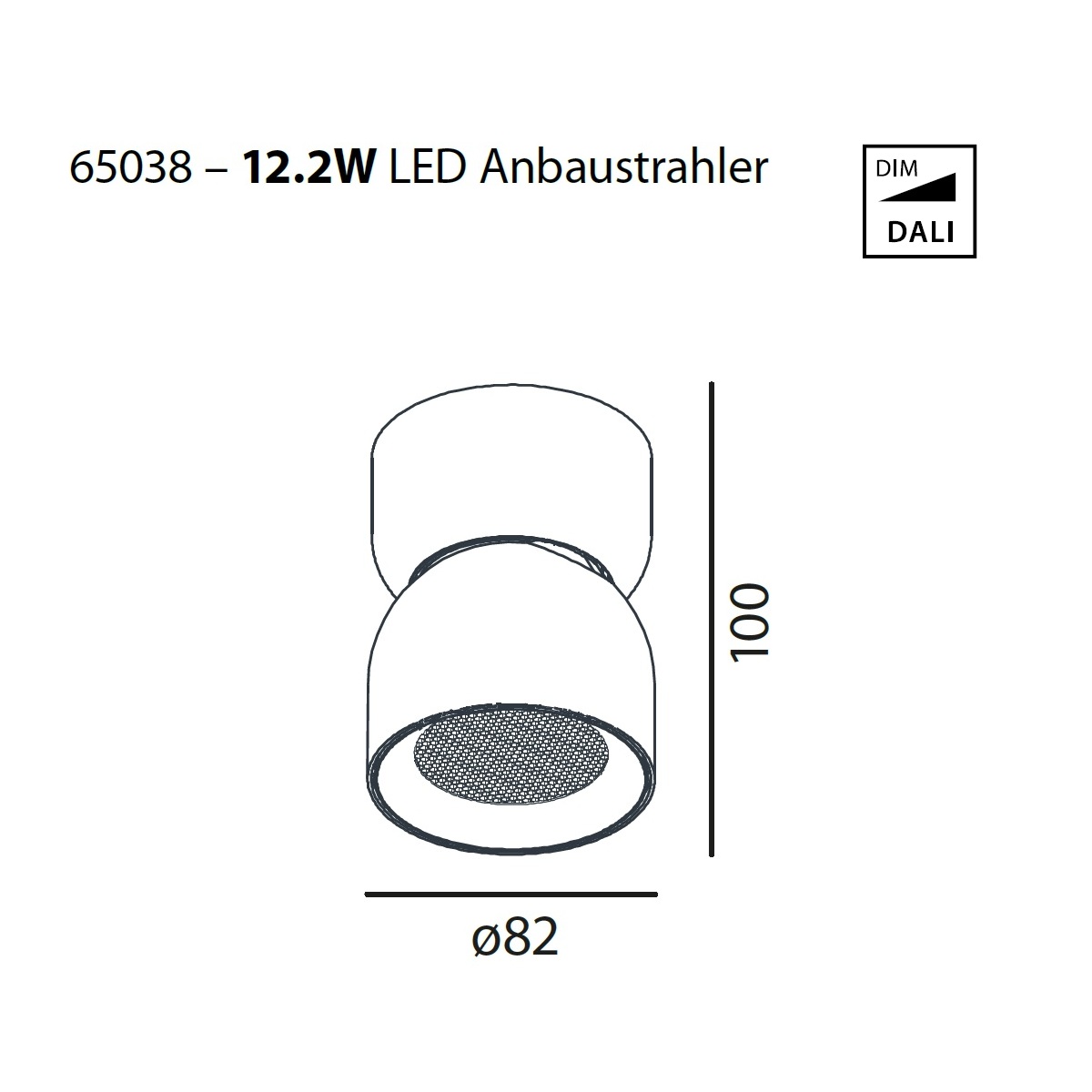 Anbaustrahler Bovy 12W LED 50° schwarz matt
240V/3000K 1370Lm CRI90 D=82 H=100 / IP20 - Image 2