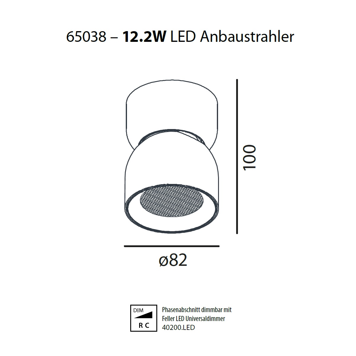 Anbaustrahler Bovy 12W LED 50° weiss matt
240V/2700K 1321Lm CRI90 D=82 H=100 / IP20 - Image 2