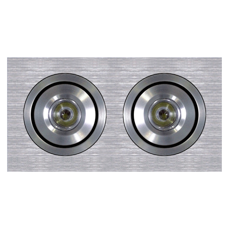 Einbaustrahler richtbar 112x60 LED 1.2W 3000K alu CNC
24V/350mA DC /ET=30 D=60 As=53x105