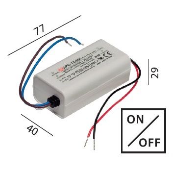 Elektr. Konverter LED DC 4-16W/350mA
IN=100-240V/ IP30
