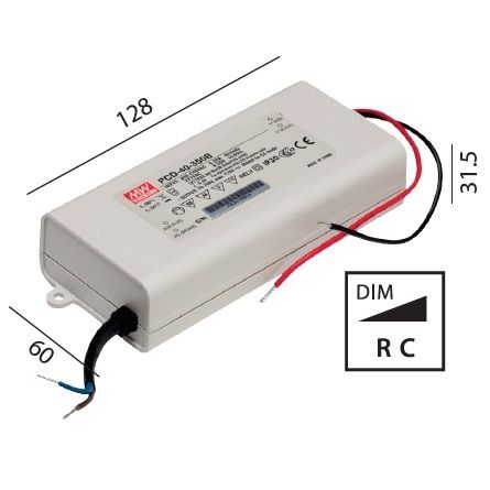 Elektr. Konverter LED DC 23-40W/700mA
220-240V/