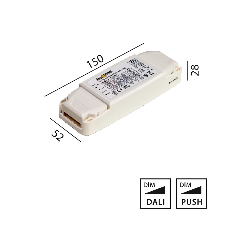 Elektr. Multi Konverter DC HY 20W DALI
220-240V L=150 B=52 H=28 IP20