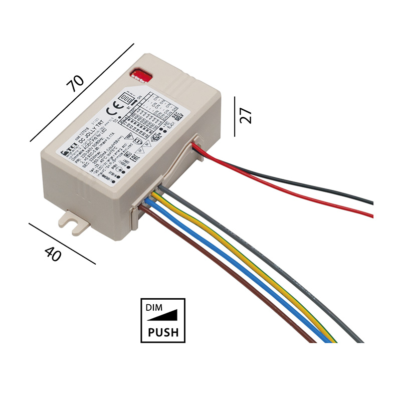 Elektr. Konverter DC Jolly 32W push
220-240V L=78 B=40 H=27 IP20mm
