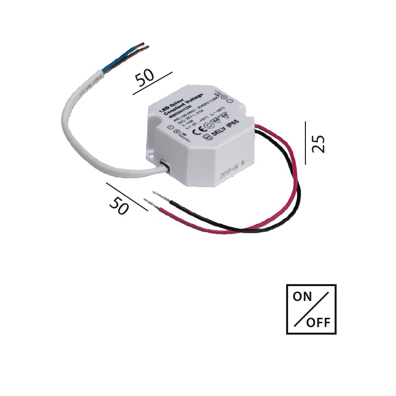 Konverter Box LED 24V/DC 12W
100-240V/24V L=110 B=110 H=60 IP56