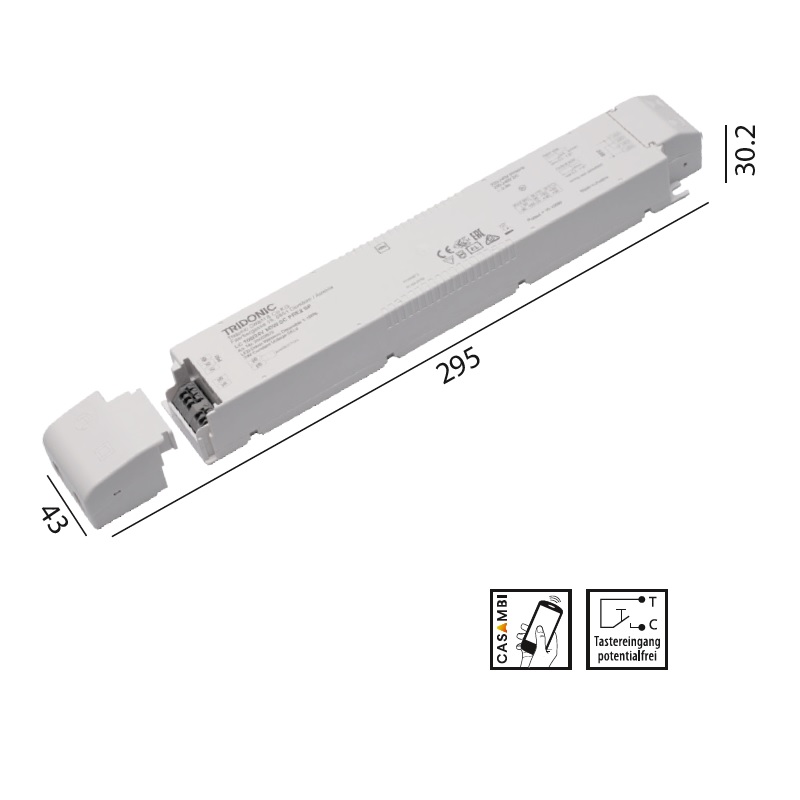 Konverter LCA 24V 100W Casambi-switch-Dim weiss
230-240V/ L=295 x 43 x 30.2mm / IP20