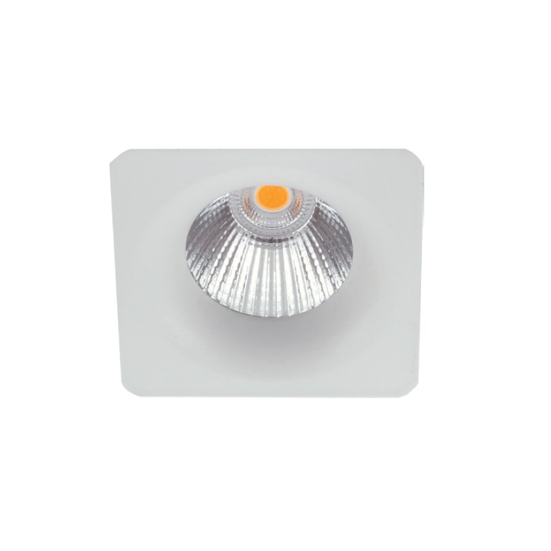 Mini- Einbaustrahler 4W 2700°K starr weiss matt
230V/ 350mA 300lm CRI90 L=55x55 / IP20