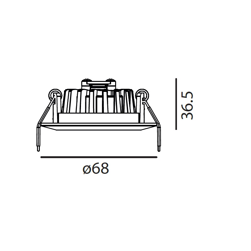 Mini- Einbaustrahler 4W 3000°K 30° schwarz matt
230V/ 350mA 330lm CRI90 L=55x55 /IP20 - Image 2