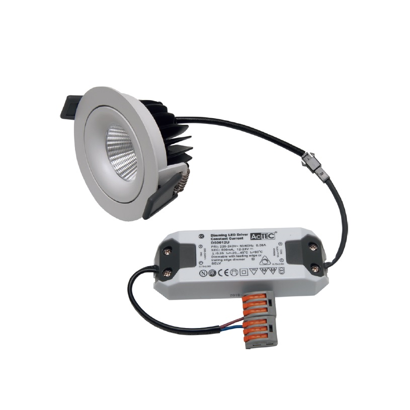 Einbaustrahler SET 9W D=95 60° nickel
240V/ 3000K 500mA 1011lm CRI90 ET=50 /IP44