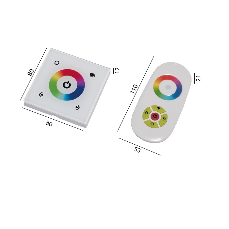 Wand-Fernbedienung RGB LED 288W schwarz
DC 12V-24V /4 Kanäle