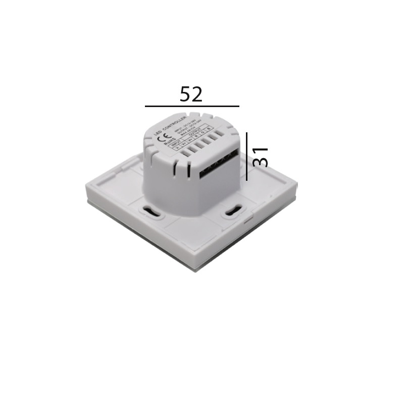Wand-Fernbedienung RGB LED 288W schwarz
DC 12V-24V /4 Kanäle - Image 2
